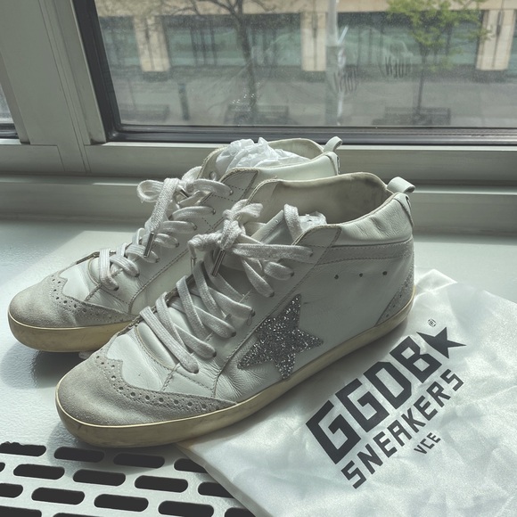 Golden Goose Swarovski White Sneakers - Picture 1 of 5